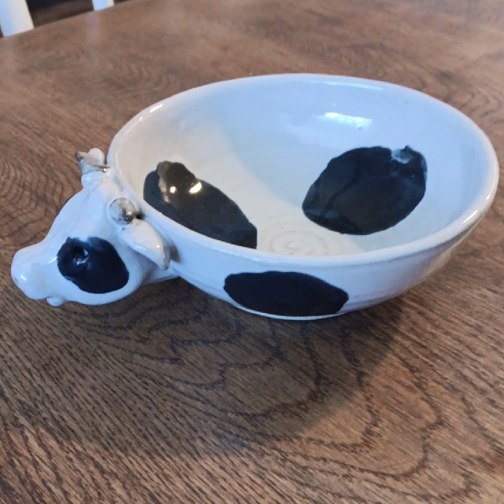 Cow-Themed Ceramic Bowl